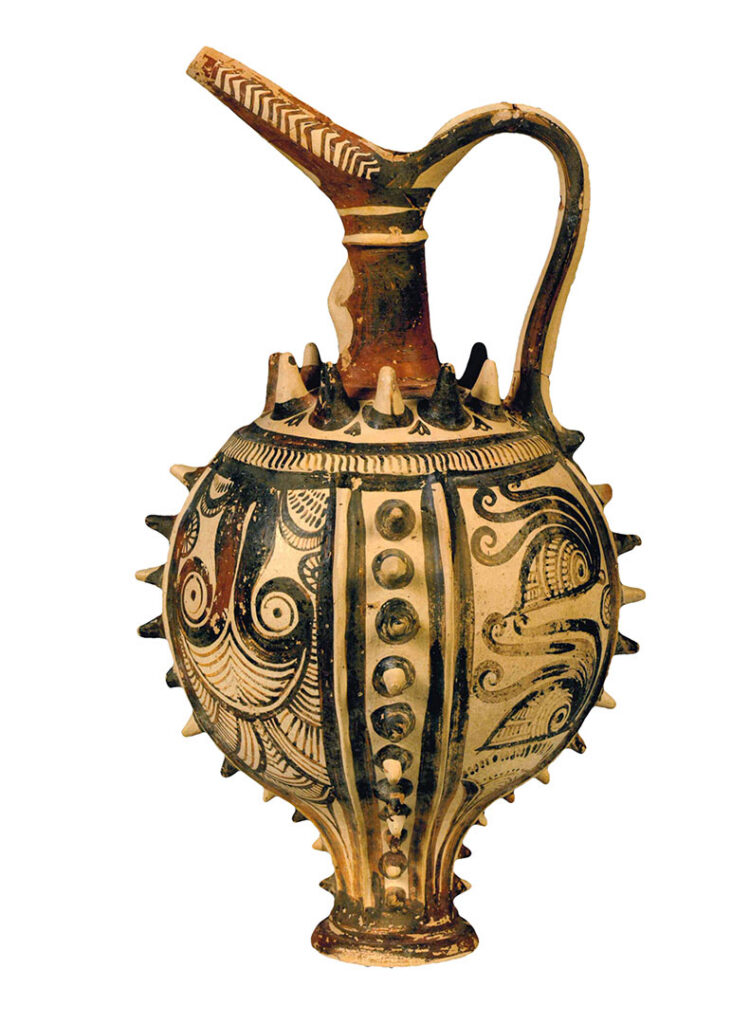 Πρόχους με ακιδωτή διακόσμηση. Κατσαμπάς. 1400-1350 π.Χ. 