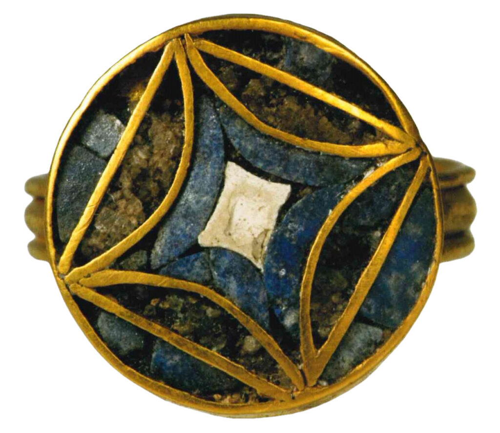 Δακτυλίδι. Χρυσός, υαλόμαζα. Πόρος. 1600-1450 π.Χ. 